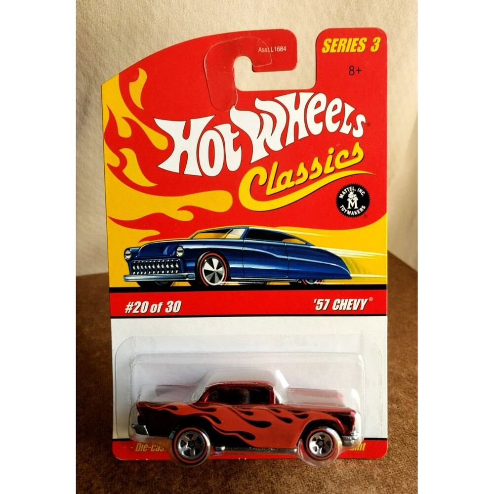 2007 Hot Wheels '57 CHEVY Spectraflame RED CLASSICS SERIES 3 1:64 #20/30 REDLINE